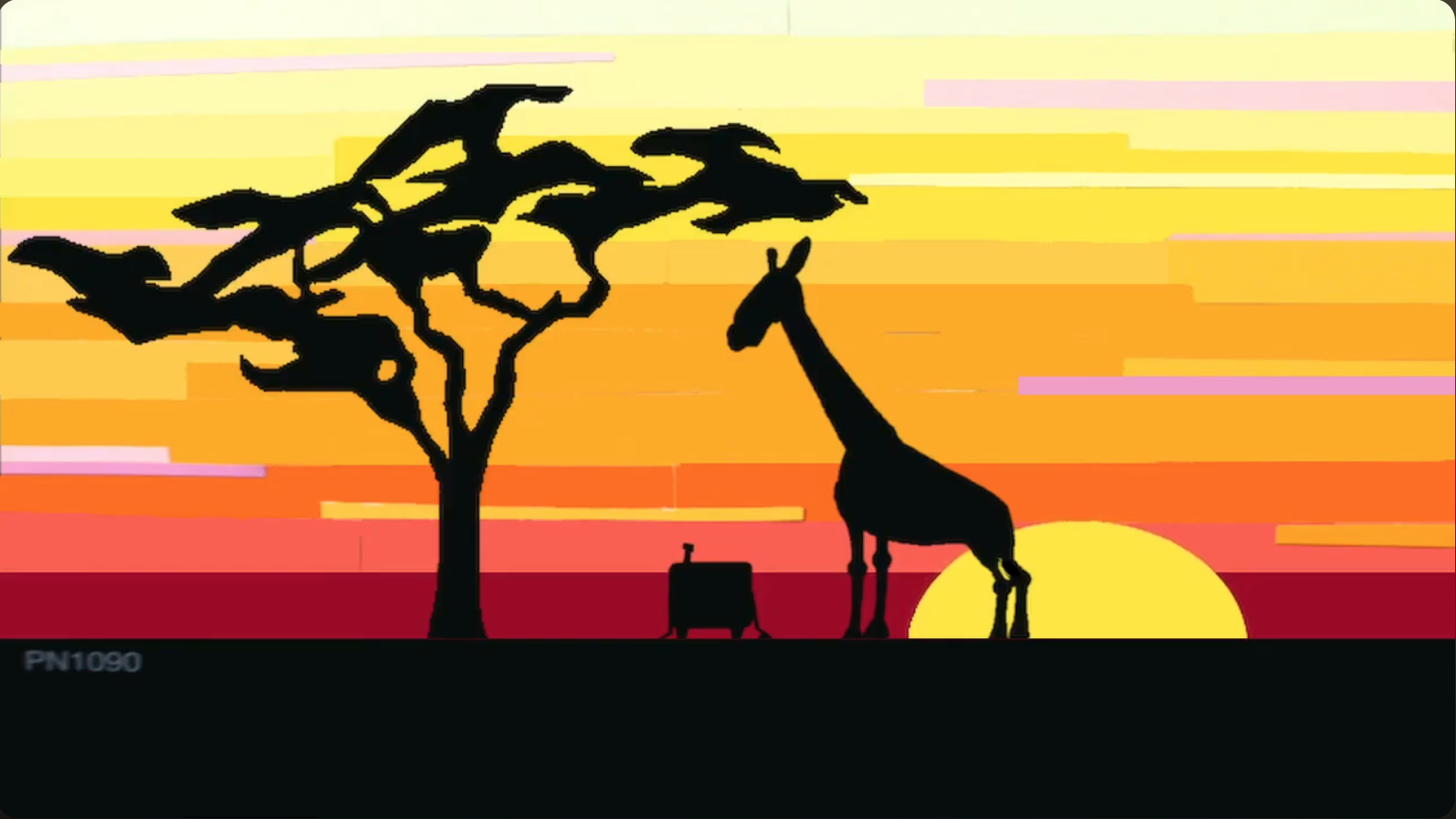 giraffe sunset